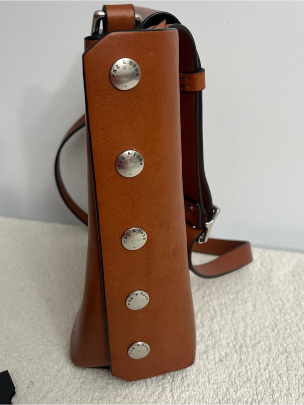 Rag & Bone Atlas Bucket Tan Leather Bag - Picture 7 of 16